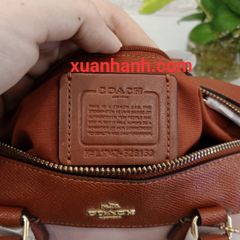 Túi Coach Signature Mini Bennett Crossbody Satchel dạng trống, cổ điển, Pink