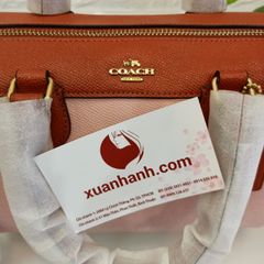 Túi Coach Signature Mini Bennett Crossbody Satchel dạng trống, cổ điển, Pink