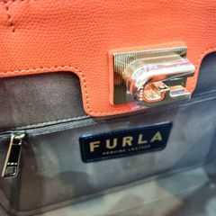 Túi xách Furla 1927 Top Handle da thật, form vuông thời thượng,#Clivia (Cam) - TẶNG COMBO HOT