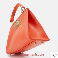 Túi xách Furla 1927 Top Handle da thật, form vuông thời thượng,#Clivia (Cam) - TẶNG COMBO HOT