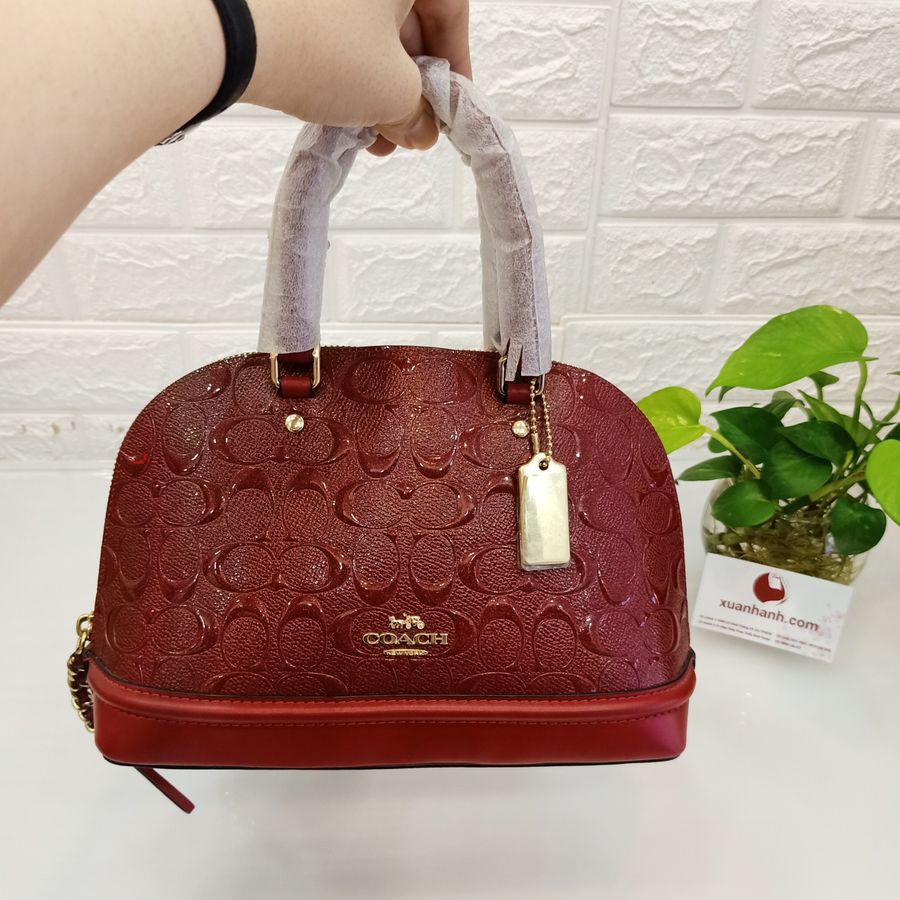 Túi Coach Signature Inside zip rất sang, đẹp, kích thước gọn (25.5, 17.78, 10.16)cm, brown