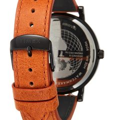 Đồng hồ nam Timex mặt tròn cổ điển, dây cam đẹp, độc, cá tính.