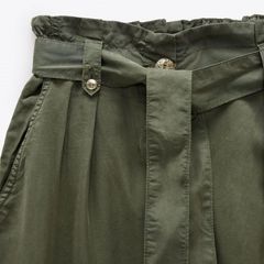Quần dài Zara màu xanh bộ đội độc lạ, thoải mái, cá tính, size XS