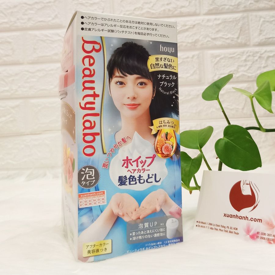 Thuốc nhuộm tóc Beauty Labo thành phần thiên nhiên, màu đen tự nhiên #Natural Black
