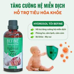 Nước cất Befine Hydrosol - Tỏi kháng viêm, hỗ trợ hô hấp, tăng cường sức đề kháng.