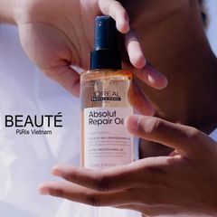 Dầu dưỡng tóc L'oreal Absolut Repair Oil phục hồi và nuôi dưỡng tóc hư tổn, 90ml (New)