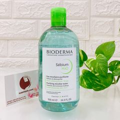Nước tẩy trang Bioderma Sébium H20 sạch sâu cho da hỗn hợp dầu/da dầu, 500ml (New)