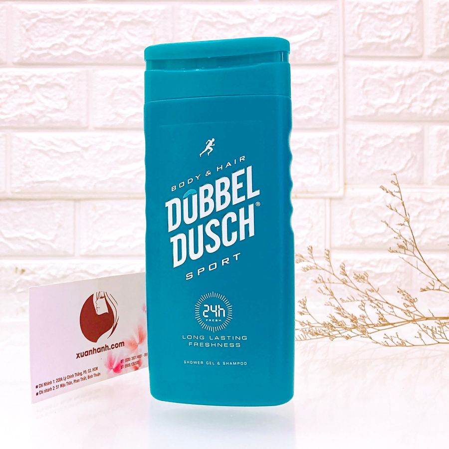 Gel tắm gội nam 2in1 Dobbel Dusch tiện lợi sạch gàu và thơm mát, 250ml.