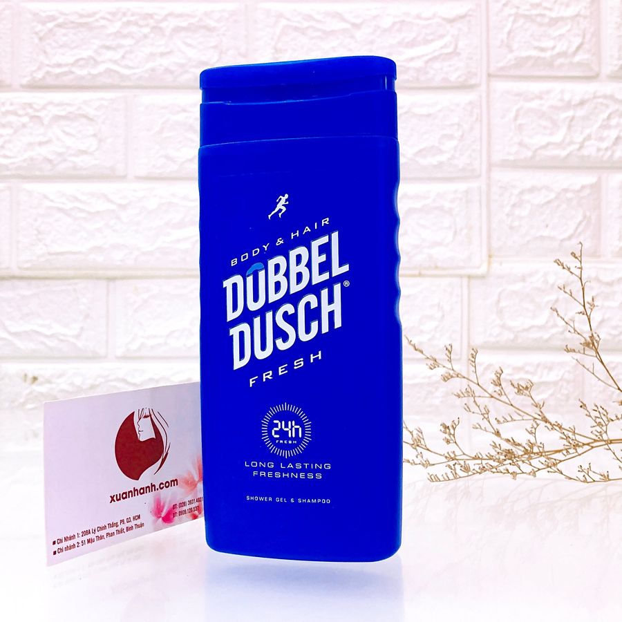 Gel tắm gội nam 2in1 Dobbel Dusch tiện lợi sạch gàu và thơm mát, 250ml.
