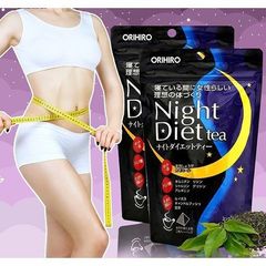 Trà giảm cân thanh lọc cơ thể Orihiro Night Diet Tea từ thảo dược, gói 20 túi.