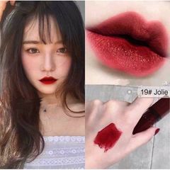 Son Bourjois Rouge Edition Velvet chất kem, bám môi, lì #19 Jolie De Vin đỏ rượu vang sexy