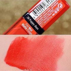 Son Bourjois Rouge Edition Velvet chất kem lì và bám môi, #20 Poppy Days cam ánh đỏ