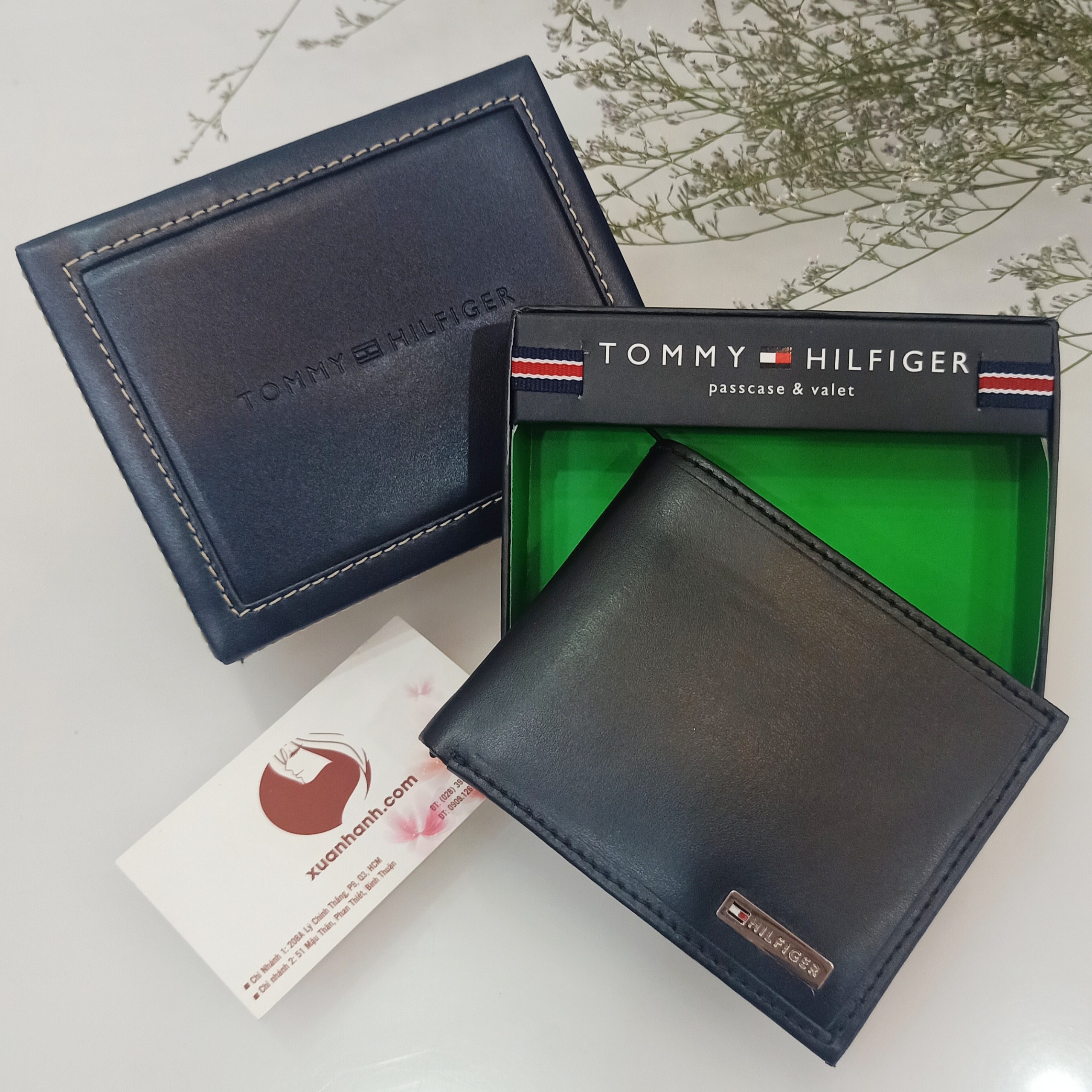 Ví nam Tommy Hilfiger da thật mềm mại, thời trang, thiết kế tiện dụng, #Passcase