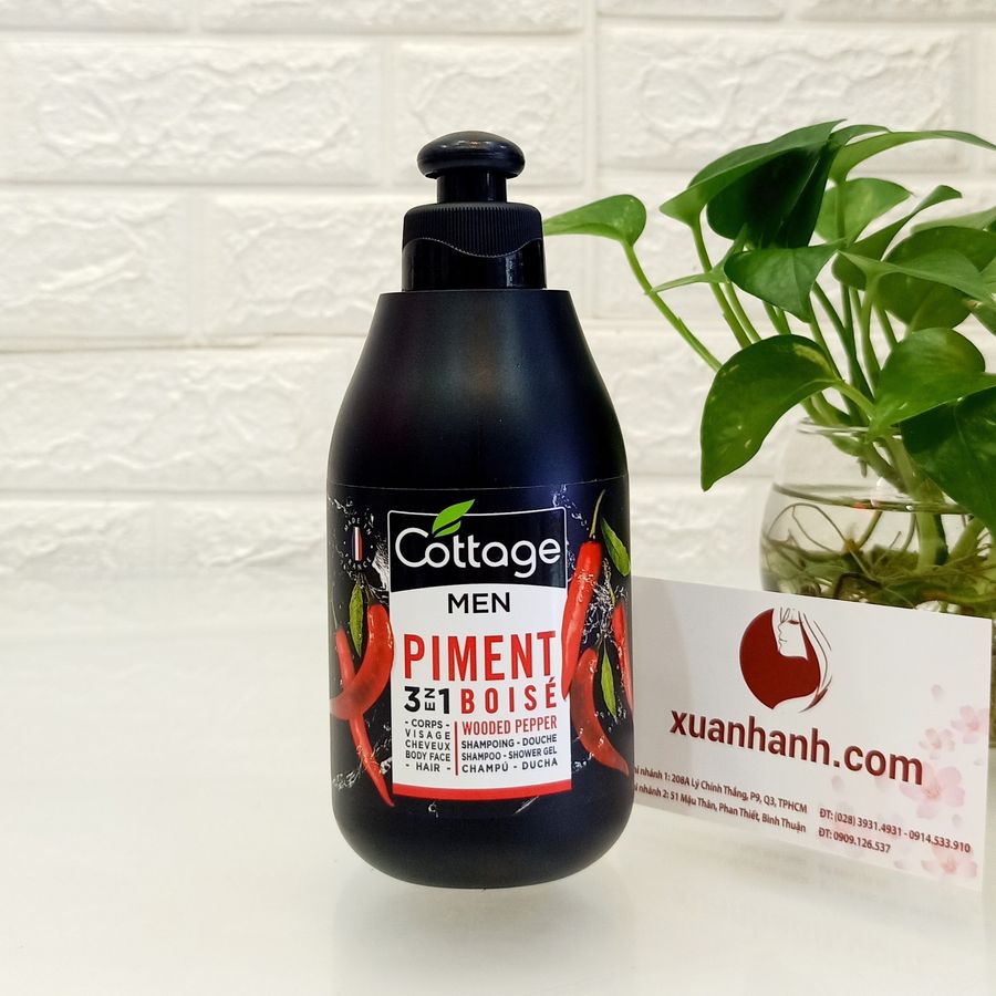 Sữa tắm COTTAGE Men 3in1 sạch sâu, # Wooded Pepper nam tính, mạnh mẽ, 250ml