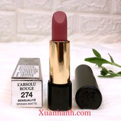 Son Lancome L'absolu Rouge Drama Matte lì mịn, #274 Sensualite hồng đất cực Tây