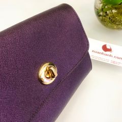 Túi Coach #Metallic Raspberry sắc tím sang trọng, nhỏ gọn (20x13cm)