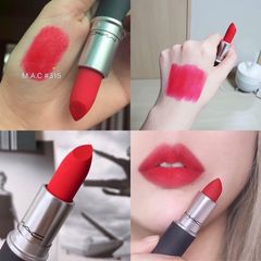 Son MAC Powder Kiss Lipstick #315 Lasting Passion đỏ non hay còn gọi là đỏ hồng (THANH LÝ)