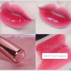 Son Lancome L'absolu Mademoiselle Shine dưỡng mềm mướt môi, màu tươi tắn. (Tester)