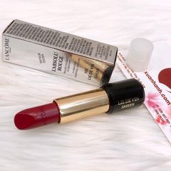 Son Lancome L'absolu Rouge Sheer dưỡng mềm mượt, #192 Lie De Vin đỏ mận cuốn hút (Tester)