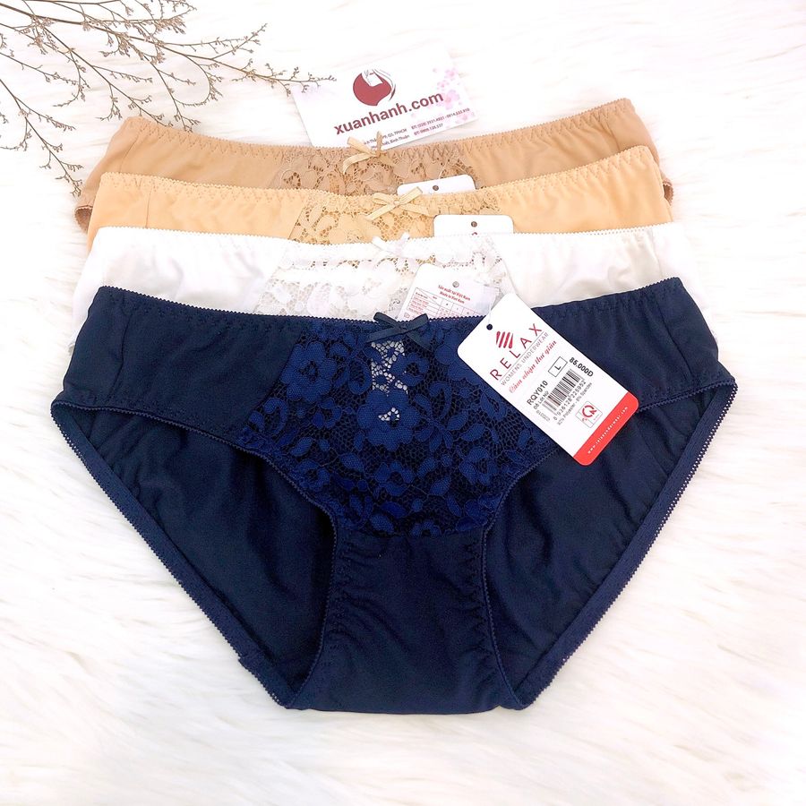 Quần lót Nữ Relax - RQY010 phối ren hoa cao cấp, quyến rũ size M - MUA 1 TẶNG 1
