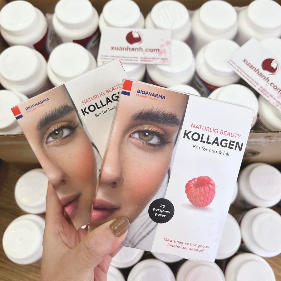 Collagen thủy phân Natural Beauty Kollagen từ cá tuyết và quả mâm xôi đỏ - 25 gói (Hot)