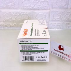 Khẩu trang y tế kháng khuẩn Hamita 3 lớp, chuẩn y khoa, hộp 50 cái, trắng. 