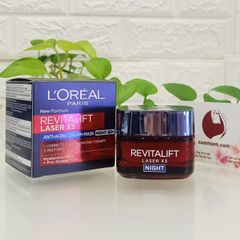 Kem dưỡng đêm L'oreal Revitalift Laser X3 chống lão hóa và săn chắc da chuyên sâu, 50ml