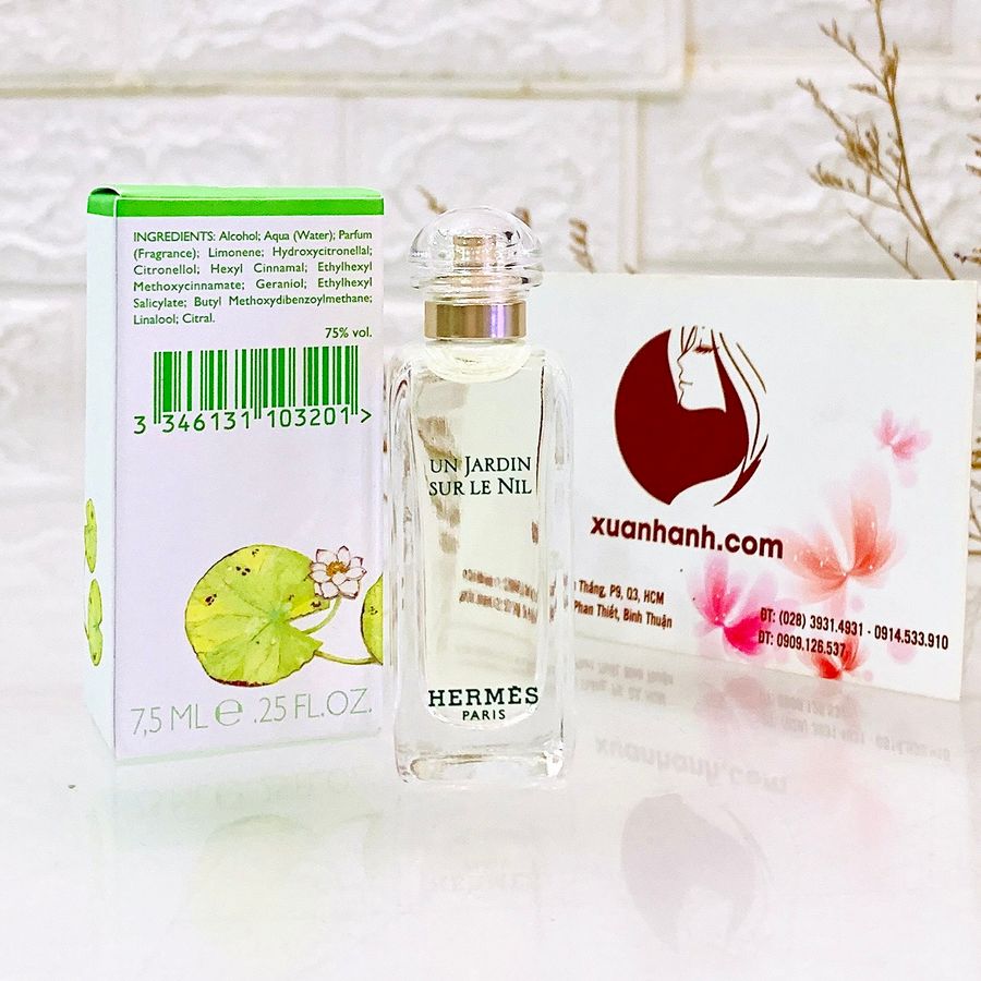 Nước hoa Hermes Un Jardin Sur Le Nil hương sen thuần tinh khiết - EDT, 7.5ml