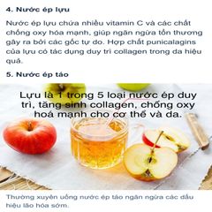 Nước ép lựu, collagen, táo đỏ chống lão hoá, tốt dáng, sáng da, 30 gói x 80ml