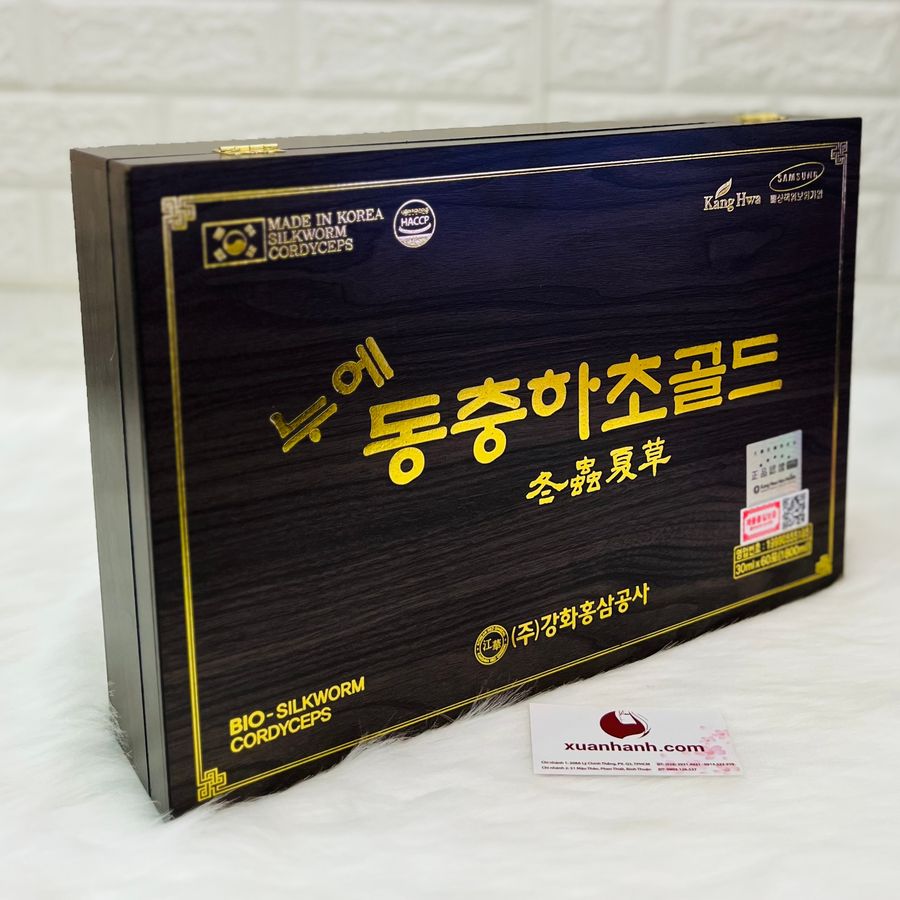 Đông trùng hạ thảo Kang Hwa giải độc gan thận, tăng cường sinh lý, hộp 60 góix30ml.