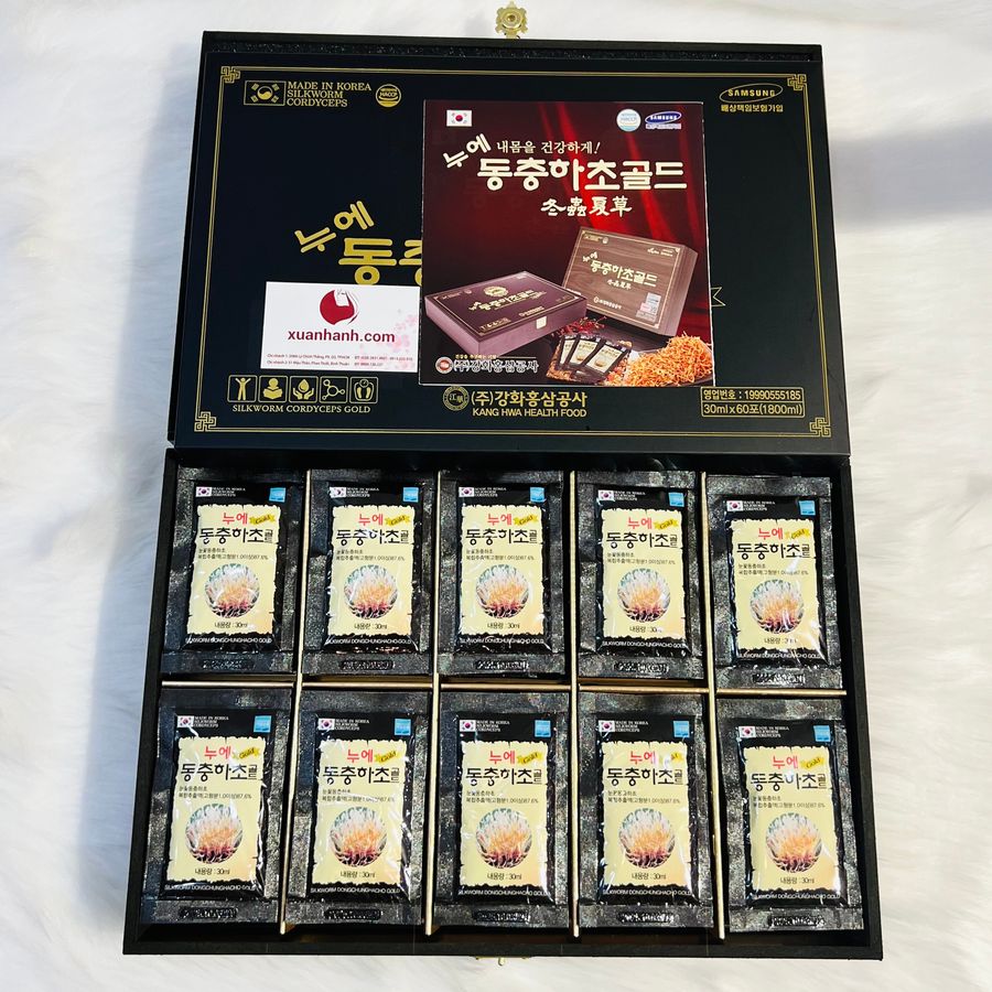 Đông trùng hạ thảo Kang Hwa giải độc gan thận, tăng cường sinh lý, hộp 60 góix30ml.