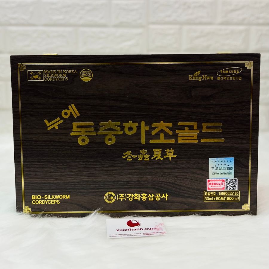 Đông trùng hạ thảo Kang Hwa giải độc gan thận, tăng cường sinh lý, hộp 60 góix30ml.