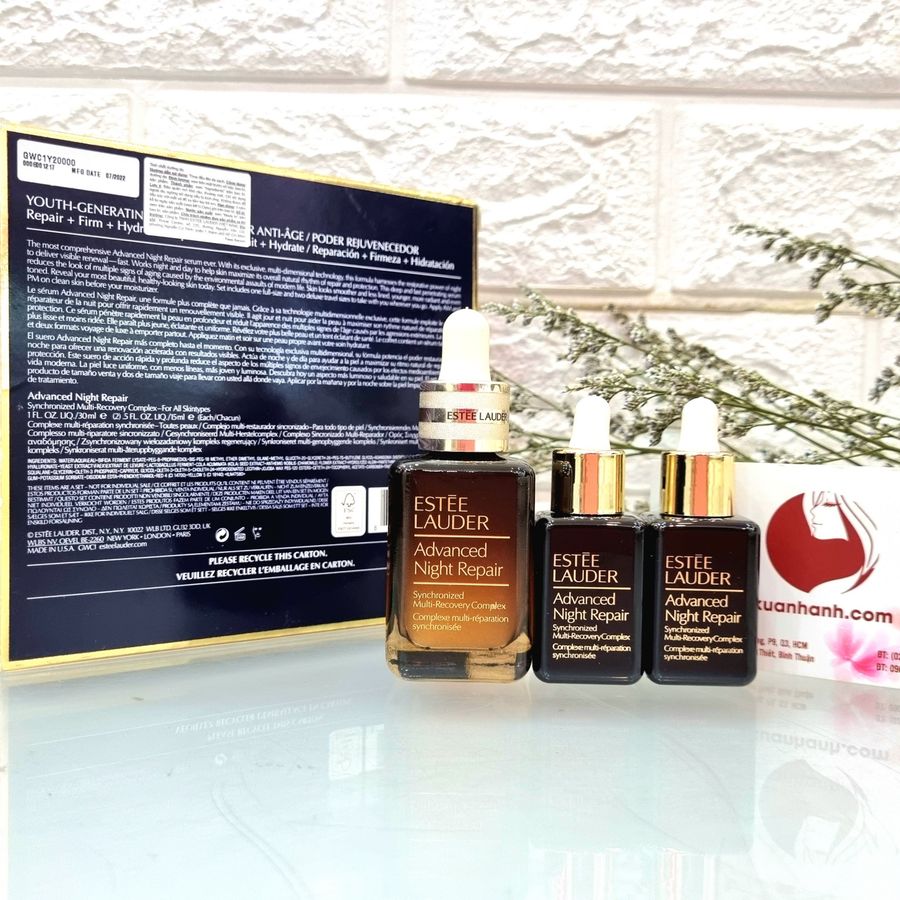 Giftset Estee Lauder Advanced Night Repair Multi - Recovery Complex 30ml + 2 chai 15ml (NEW)