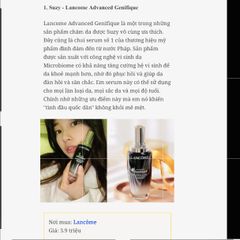 Tinh chất Lancome Genifique Ultimate phục hồi tối ưu, trẻ hóa da, 7ml (New)