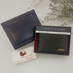 Ví nam Tommy Hilfiger da thật mềm mại, thời trang, thiết kế tiện dụng, #Leather Wallet