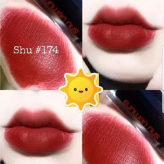 Son Shu Uemura Rouge Unlimited Matte lì mịn, #174 đỏ nâu quyến rũ, cuốn hút.