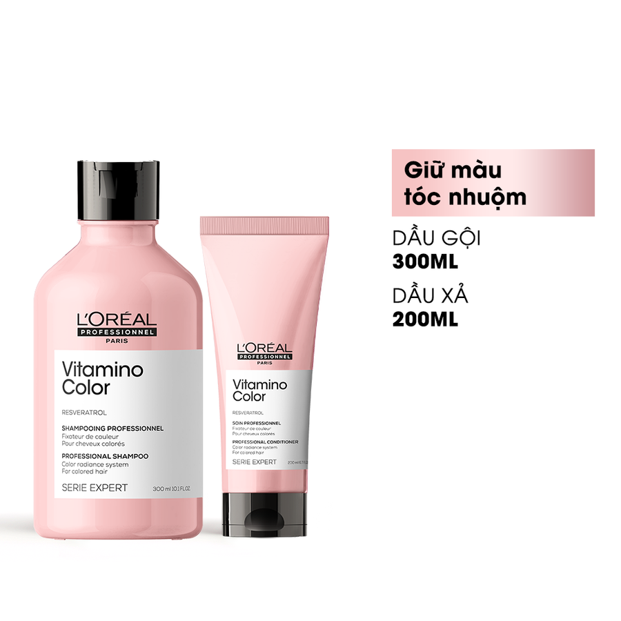 Dầu xả L'oreal Vitamino Color Resveratrol chăm sóc và giữ màu cho tóc nhuộm, 200ml