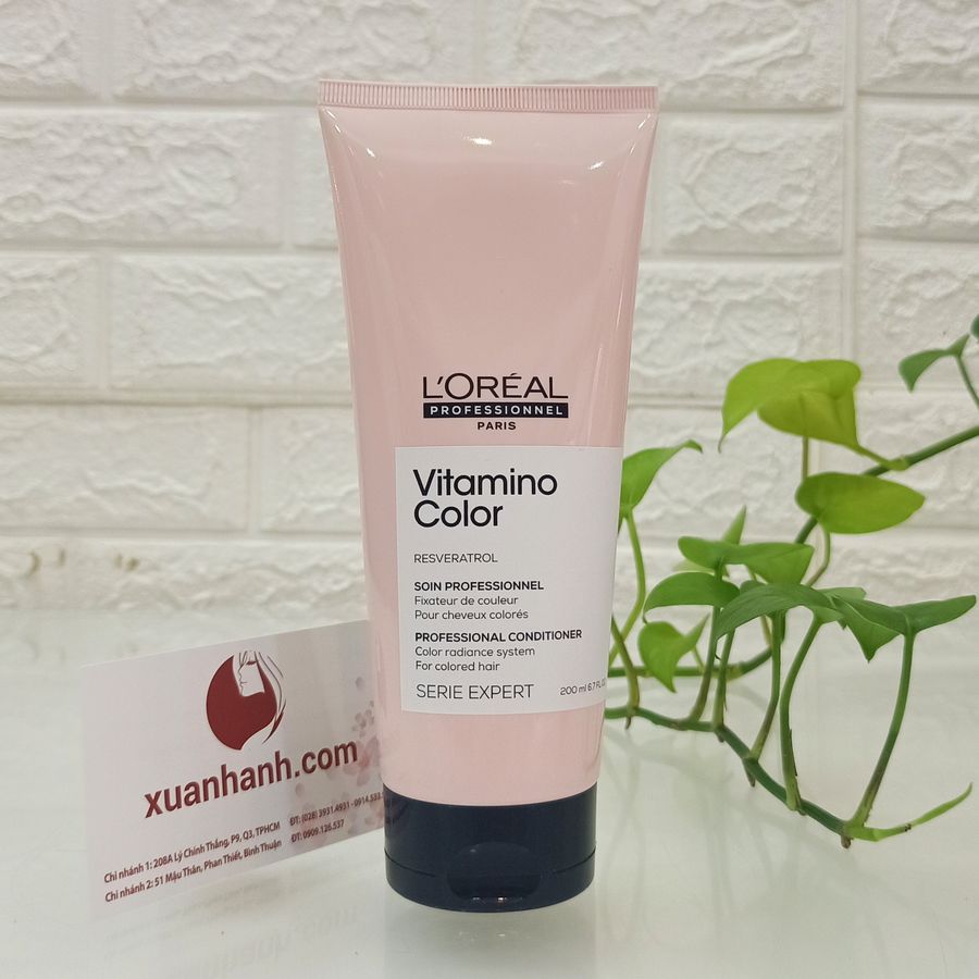 Dầu xả L'oreal Vitamino Color Resveratrol chăm sóc và giữ màu cho tóc nhuộm, 200ml