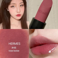 Son Hermes Rouge Matte Lipstick hồng đất tự nhiên, sành điệu #48 Rose Boise