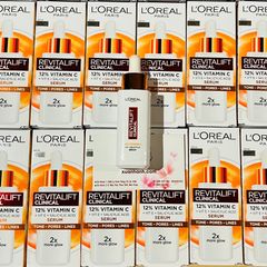 Serum L'oreal Revitalift Clinical 12% Vitamin C + HA tinh khiết - trắng sáng và căng mọng da (New)