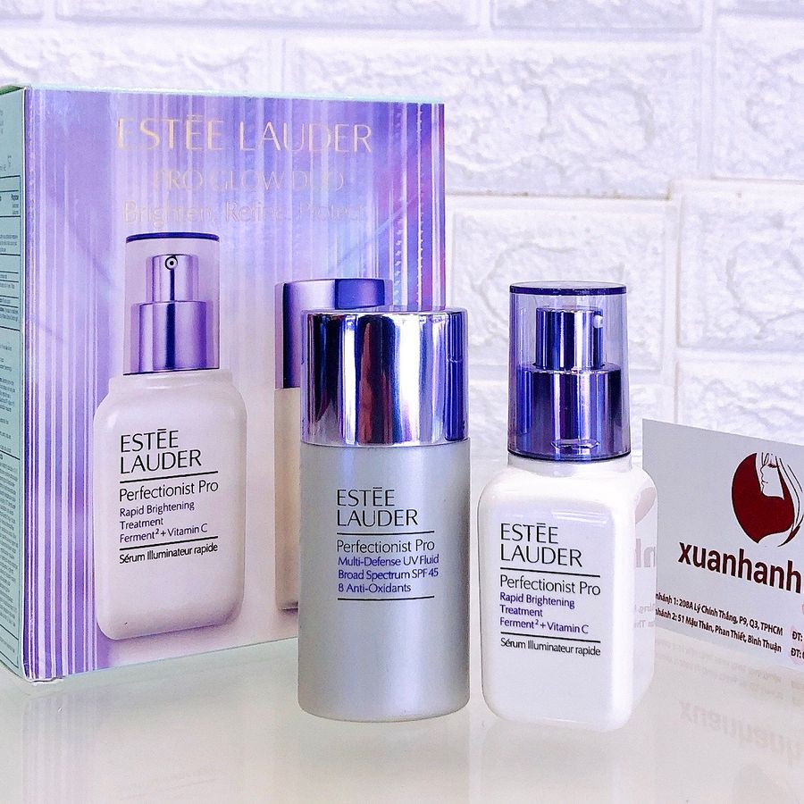 Set Estee Lauder Serum Perfectionist Pro Vitamin C + Kem chống nắng Perfectionist Pro UV SPF45+ (new)