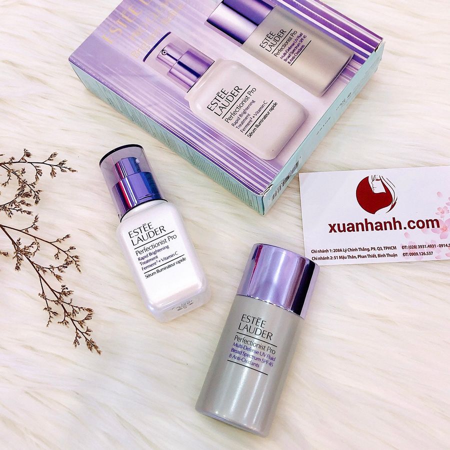 Set Estee Lauder Serum Perfectionist Pro Vitamin C + Kem chống nắng Perfectionist Pro UV SPF45+ (new)