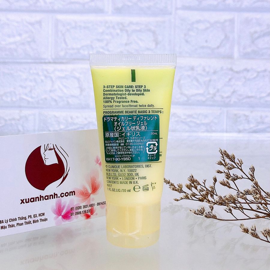 Dưỡng ẩm Clinique Dramatically Diferent Oil-free Gel kiềm dầu và thoáng da, 30ml