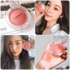 Phấn má hồng Mac Glow Play Blush dạng kem #Groovy - cam đào dịu dàng, tươi trẻ.
