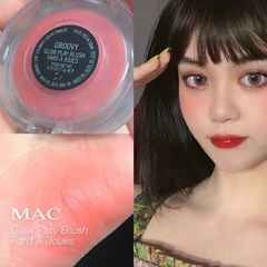 Phấn má hồng Mac Glow Play Blush dạng kem #Groovy - cam đào dịu dàng, tươi trẻ.
