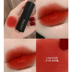 Son Lancome 196 L'absolu Rouge Drama Matte lì mịn, Orange Sanguine đỏ cam đất