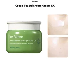 Kem dưỡng Innisfree Green Tea Balancing Cream EX - dưỡng ẩm kiềm dầu, sáng mịn da.