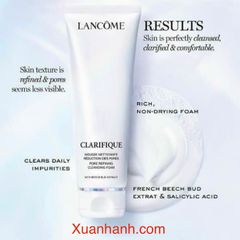 Sữa rửa mặt Lancome Clarifique Pore sạch sâu, se lỗ chân lông, sáng da - 125ml (New)