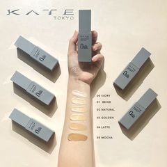 Kem nền Kanebo Kate Semi-Matte che phủ tốt, lì mịn, căng mượt, #02 sáng tự nhiên