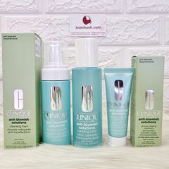 Bộ 3 steps Clinique Anti-Blemish Solutions điều trị và ngăn ngừa mụn tái phát 